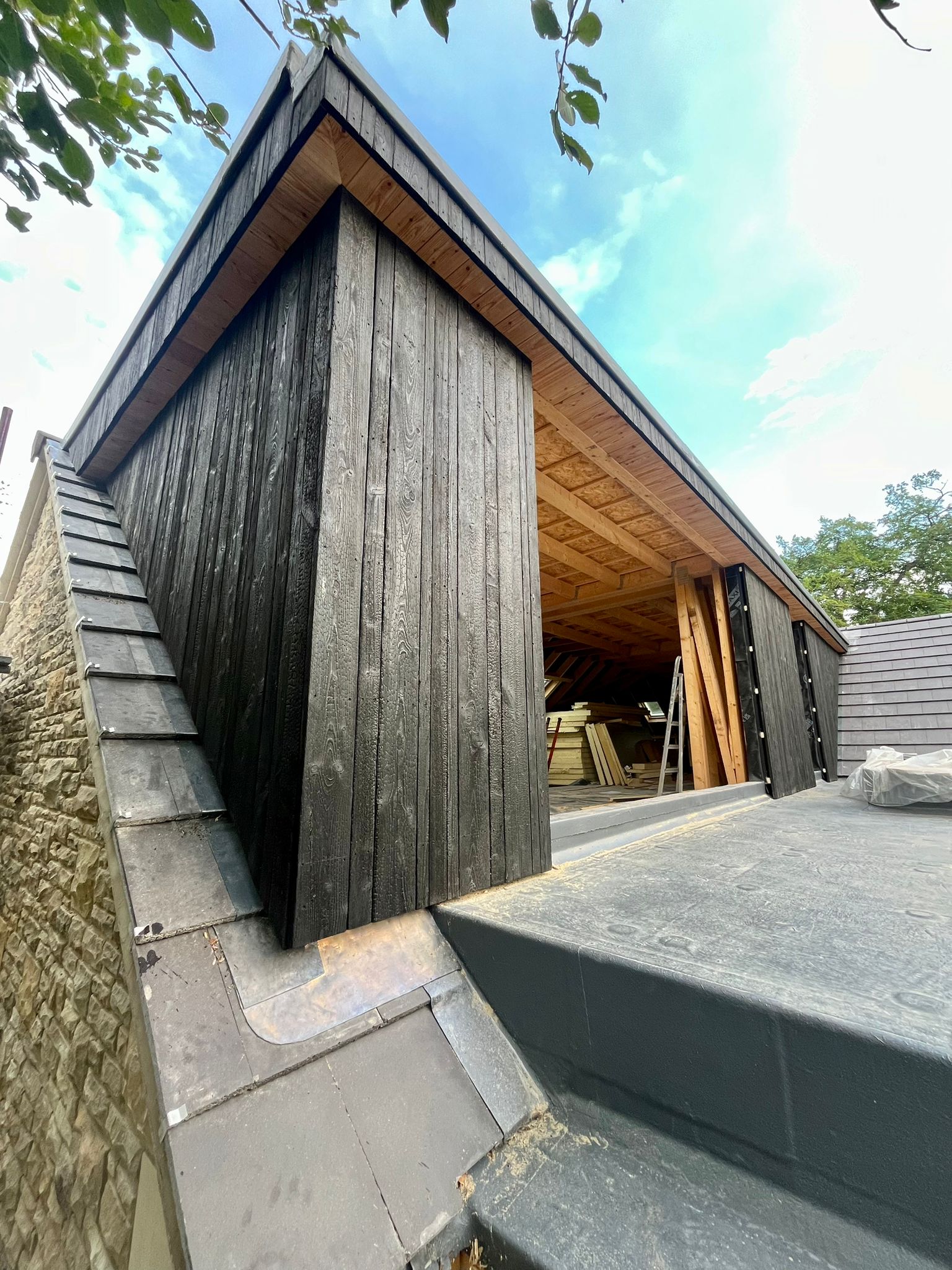 Residential Alteration & Extension, Castleford, West Yorkshire — Cladding and architectural detail to the upper extension