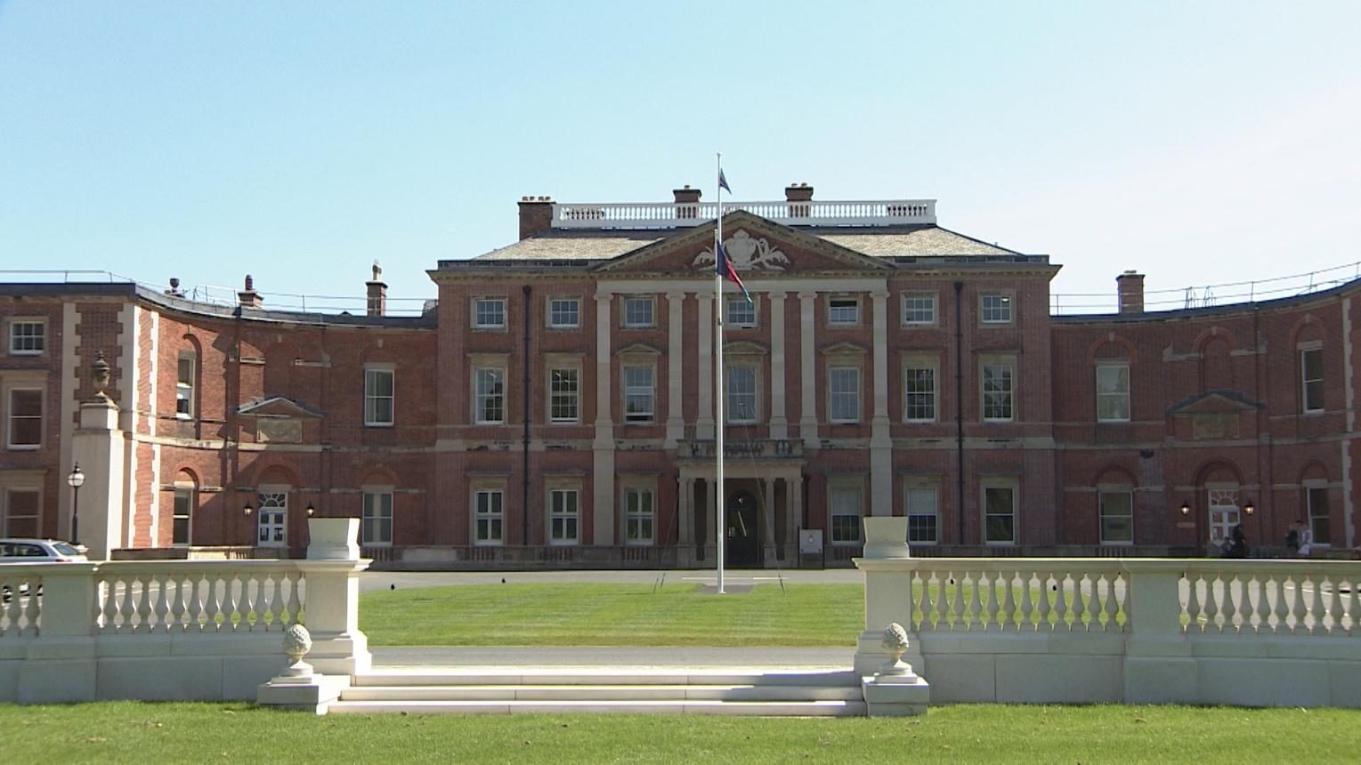 Defence Medical Rehabilitation Centre (DMRC), Stanford Hall, Stanford Hall, Nottinghamshire — Principal external elevation and main entrance to the rehabilitation centre