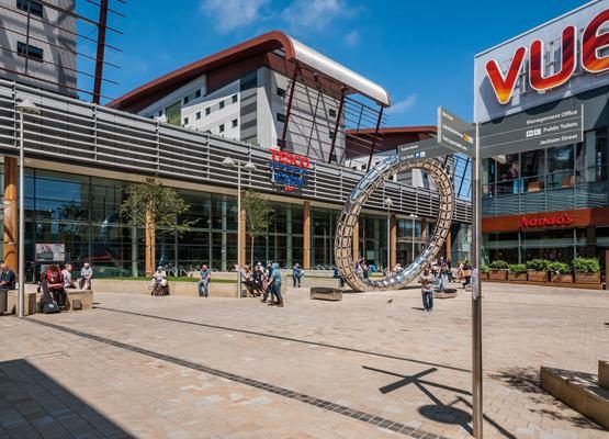 Trinity Square, Gateshead — Completed public square with retail and leisure frontages