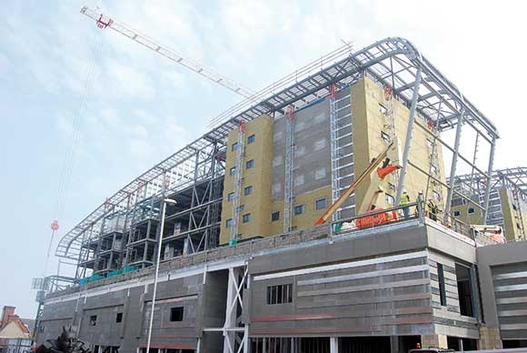Trinity Square, Gateshead — Site view during construction