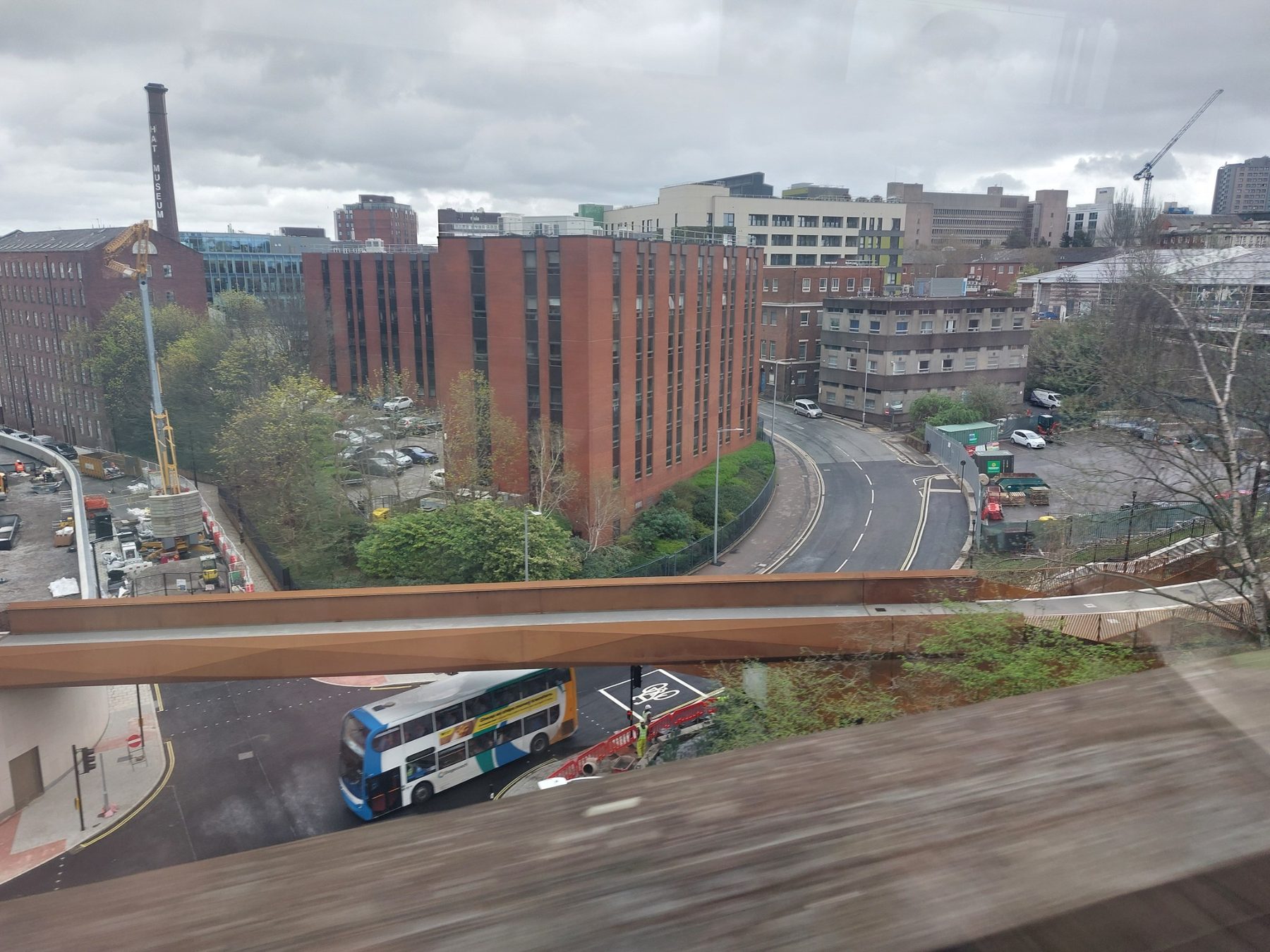 Stockport Interchange Bridgescape, Stockport, Greater Manchester — Elevated view across the development